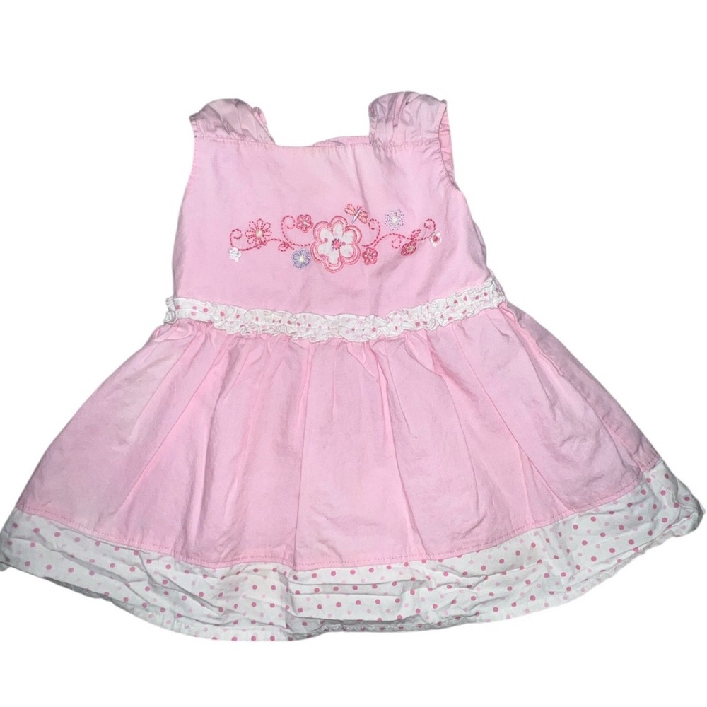 Okie Dokie Light Pink Dress with Embroidery